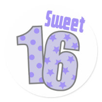 Sweet 16 (Purple Dots And Stars)