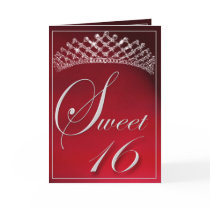 Sweet 16 with a tiara! greeting cards