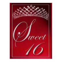Sweet 16 with a tiara! post card