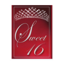 Sweet 16 with a tiara! post card