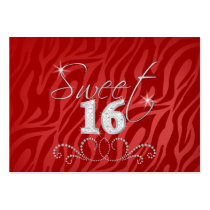 Sweet 16 With Bling Mini Birthday Invitations