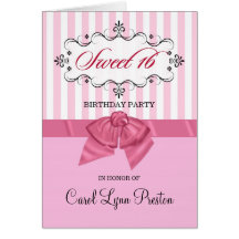 Sweet 16th Birthday Party Invitations Cards