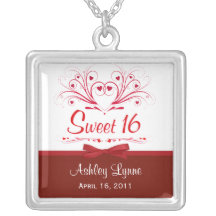 Sweet 16th Birthday Personalised Pendant Necklace