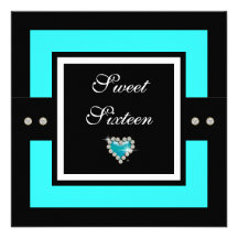 Sweet 16th girls birthday personalised invites