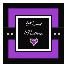 Sweet 16th girls birthday personalized invite