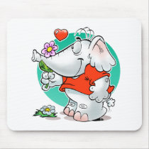 sweet amours elephant with flower mouse pads