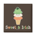 Sweet and Irish Ice Cream Cone Magnet