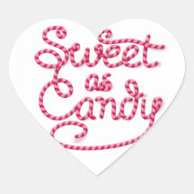 Sweet as Candy Heart Sticker