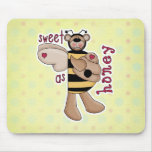 Sweet As Honey Bumble Bee Bear Mouse Pad