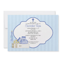 Sweet Baby Boy Baptism Inviation
