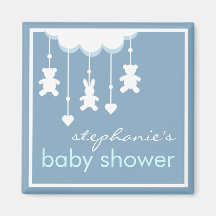 Sweet Baby Boy Blue Mobile Baby Shower Favour Refrigerator Magnet