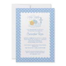 Sweet Baby Boy & Cross Holy Baptism Inviation Custom Invites