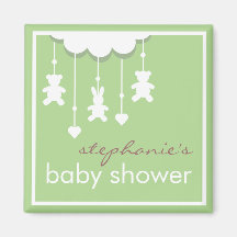 Sweet Baby Neutral Mobile Baby Shower Favour Magnets