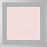 Sweet Baby pink nursery wall art baby decor posters
