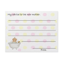 Sweet Baby Shower Advice Cards Personalised Invitation