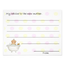 Sweet Baby Shower Advice Cards Personalised Invitation