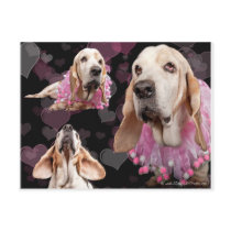 Sweet Basset Valentine Postcards