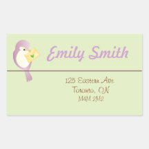 Sweet Bird Address Return Sticker