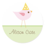 Sweet Birdie Seal Round Sticker
