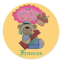 Sweet Birthday Wishes 1 Year Old Birthday Sticker
