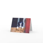 Sweet Border Collie Puppy Photo Thank You Card