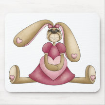 Sweet Bunnies · Bunny & Heart Mousepad