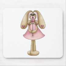 Sweet Bunnies · Bunny & Rose Mouse Pad