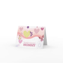 Sweet butterfly hearts world's greatest mummy card