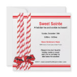 Sweet Candy Cane Holiday Party invitations