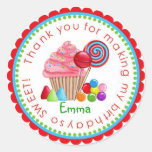 Sweet Candy Land Cupcake Lollipop Stickers