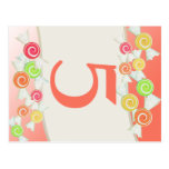 Sweet Candy Table Number Card Post Card