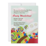 Sweet candy wonderland junior senior prom formal custom announcements