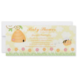 Sweet cartoon bumble bee baby shower invitation