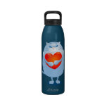 Sweet cat in love, bottle drinking bottle