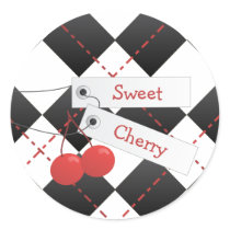 Sweet Cherry Argyle Stickers