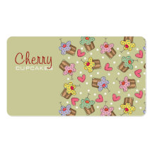Sweet Cherry Cupcakes Custom Profile Card Business Cards