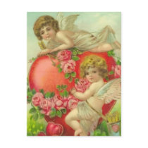 Sweet Cherubs and Hearts Post Cards