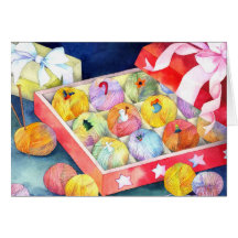 Sweet Christmas Gift Box Holiday Greeting Cards