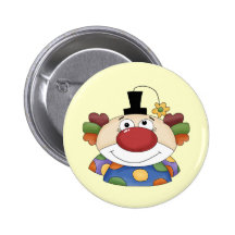 Sweet Clown Face Pinback Buttons
