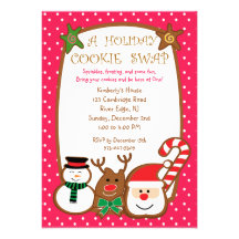 Sweet & Colourful Holiday Cookie Swap Invitations