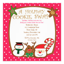 Sweet & Colourful Holiday Cookie Swap Invitations