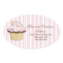 Sweet Cupcake Bakery Stickers