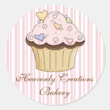 Sweet Cupcake Bakery Stickers