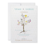 Sweet Cupcake Butterfly Tree Wedding Invitation