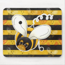 Sweet Cute Little Bumble Bee Mouse Pads