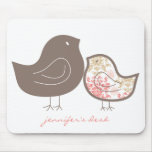 Sweet Damask Chicks Fun Pattern Custom Mousepad