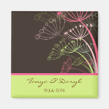 Sweet Dandelions Save Date / Favours / Gift / TQ Refrigerator Magnet