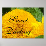 Sweet Darling art prints Bright Yellow Sunflower