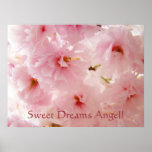 Sweet Dreams Angel! Litlle Girl's Wall Art Blossom Poster