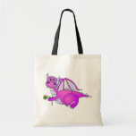 Sweet Dreams - Cute Purple Dragon with Flower Tote Bags